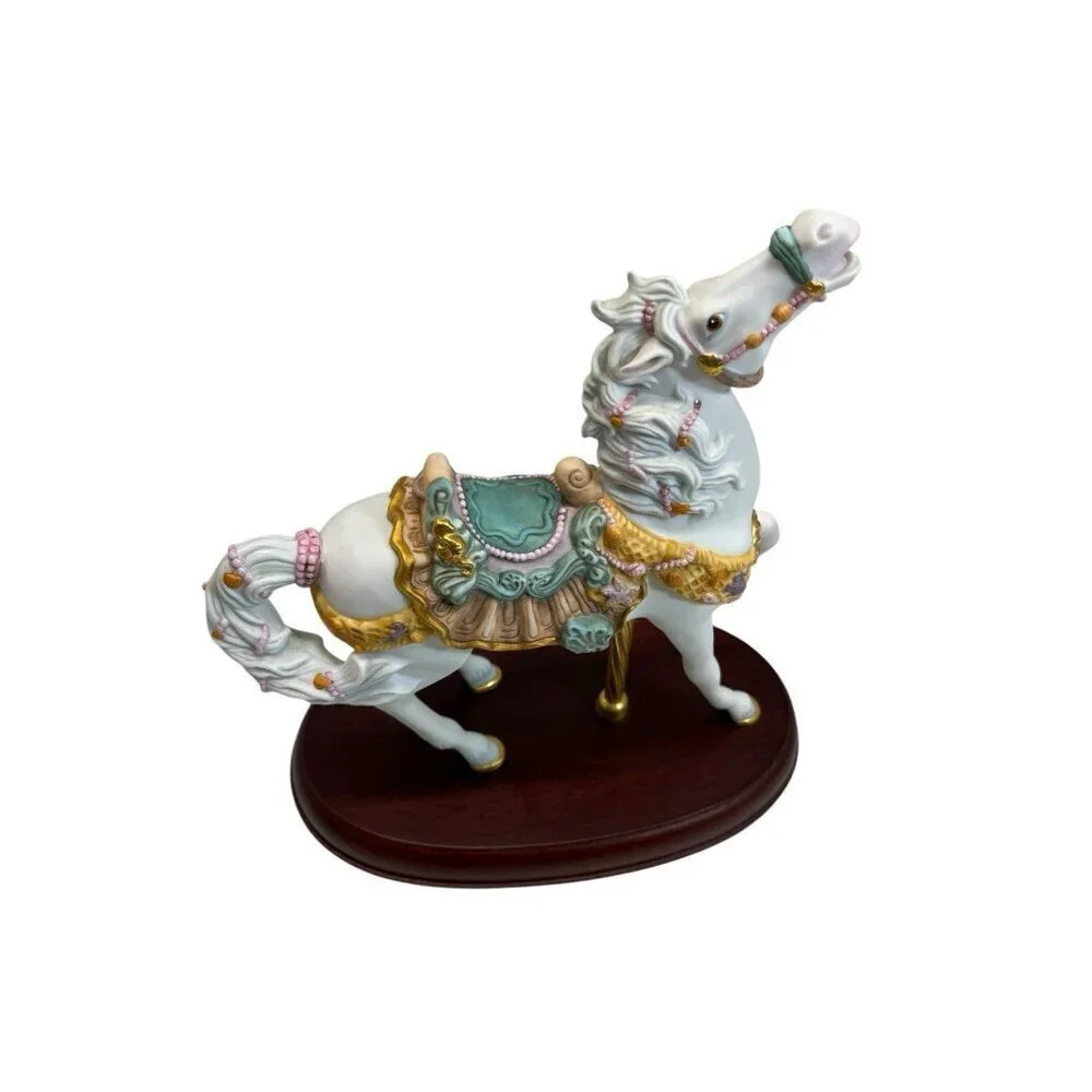 NEW LENOX The Seaside Horse Fine Porcelain Figurine 24K Gold Trim 1993 White